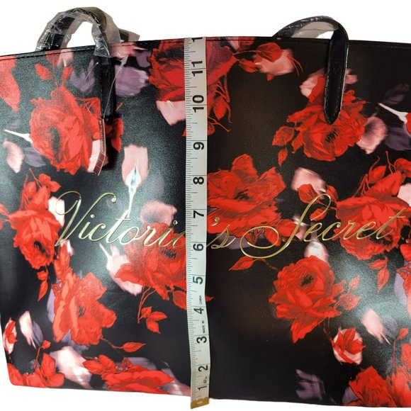 NWT Victoria Secret Tote Bag Floral Roses Gold Lettering *READ* - Picture 10 of 10
